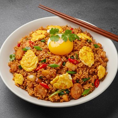 Egg Schezwan Frice Rice