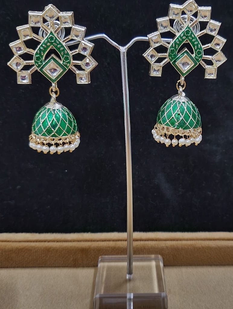Kundan Beautiful Partywear Earrings view 2
