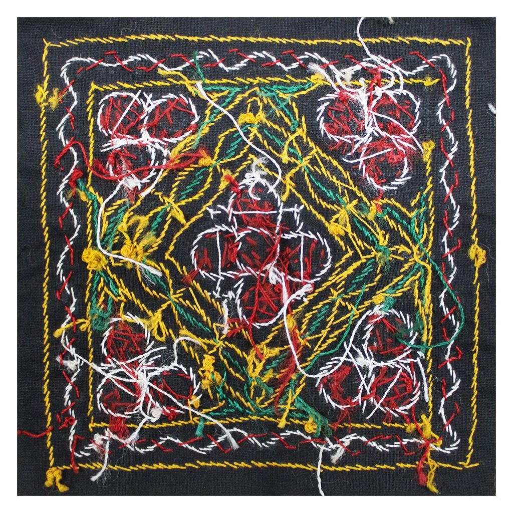 Garvi Gurjari (A Gujarat Govt Enterprise) Cotton Multicolor Hand Embroidered Patch with Mirror Work(GGCMEP45) view 2