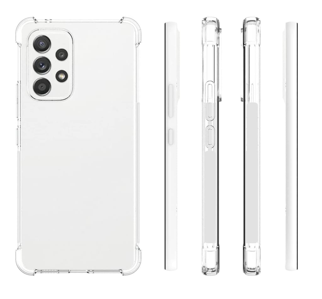 USTIYA for Samsung Galaxy A53 Case Clear TPU Four Corners Cover Transparent Soft funda view 2