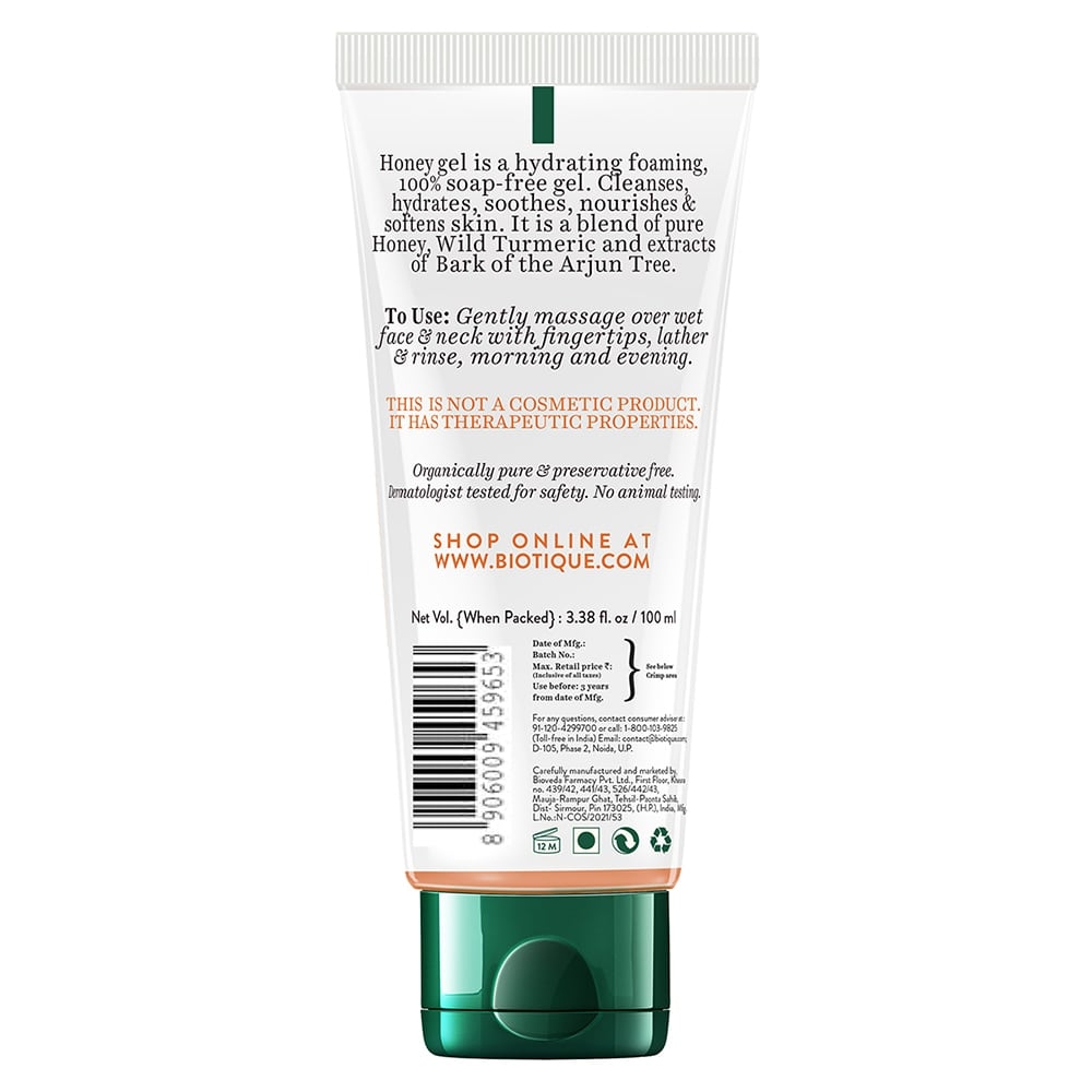 Biotique Honey Gel Soothe & Nourish Foaming Face Wash 100ml view 2