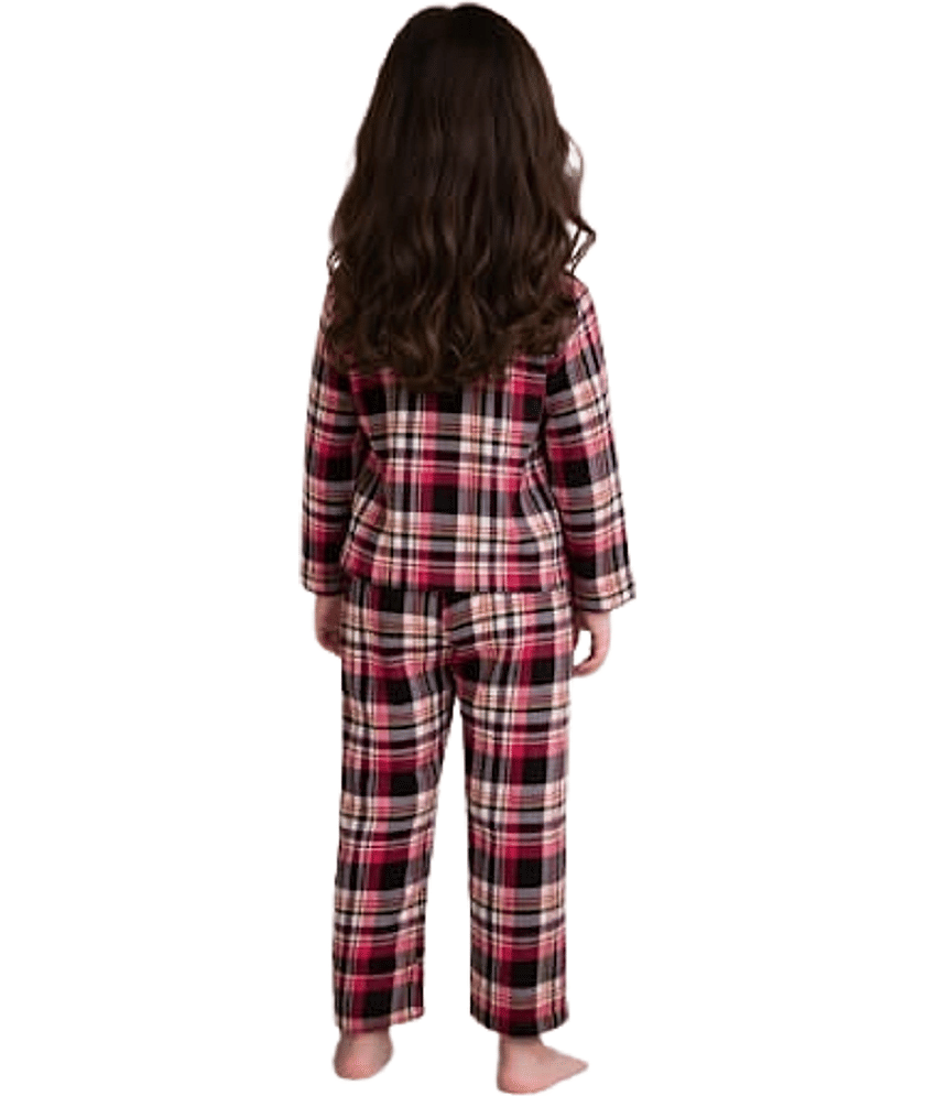harshvardhanmart.com Pack of 1 Boys 100% Cotton Nightsuit Set ( Magenta ) view 2