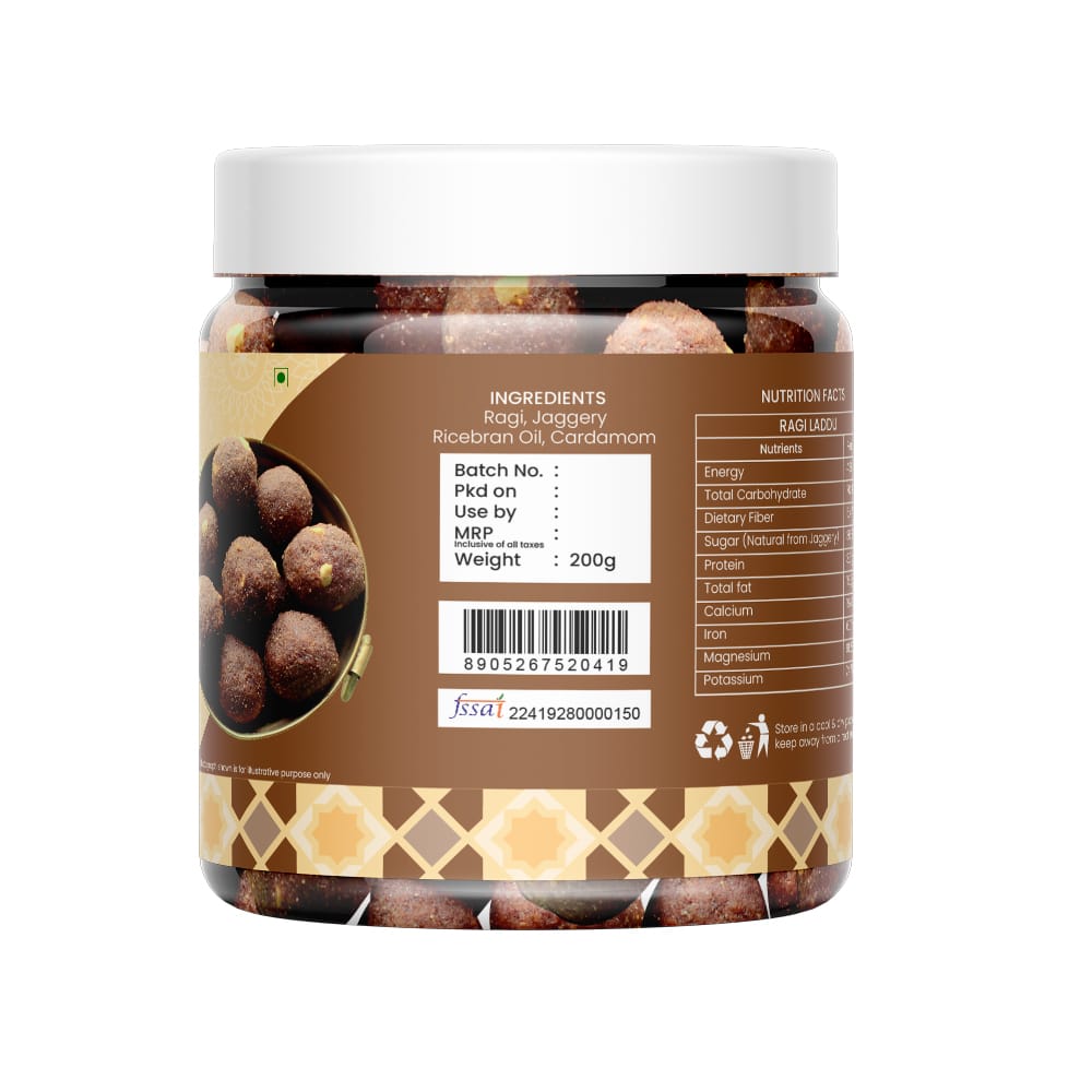 Khamis Millet Laddu Combo Offer – Moong Dal, Multi Millet & Ragi – 3-in-1 High Protein, Jaggery Sweets – 100% Natural, No Sugar – Rice Bran Oil –Khamis Healthy Foods--600g (pack of 4) view 2