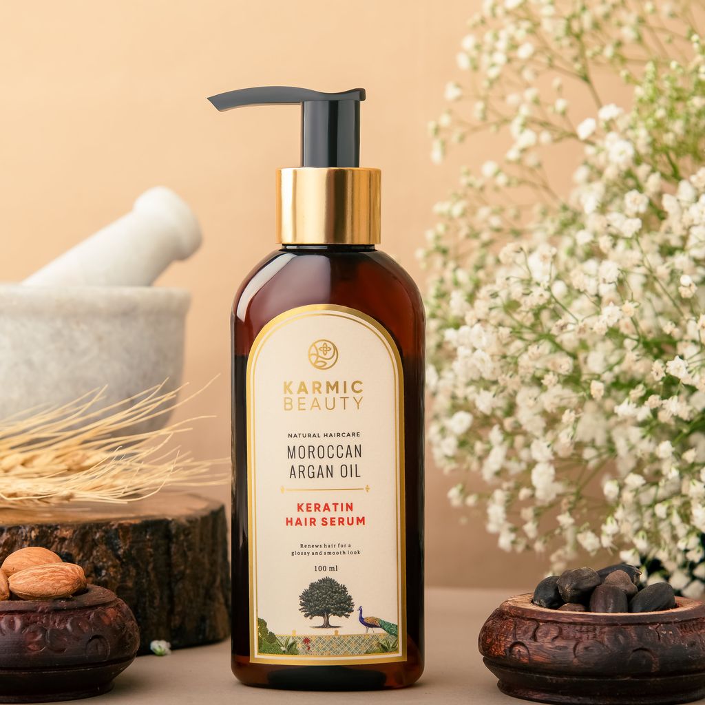 Organic Moroccan Argan Oil & Keratin Hair Serum view 2
