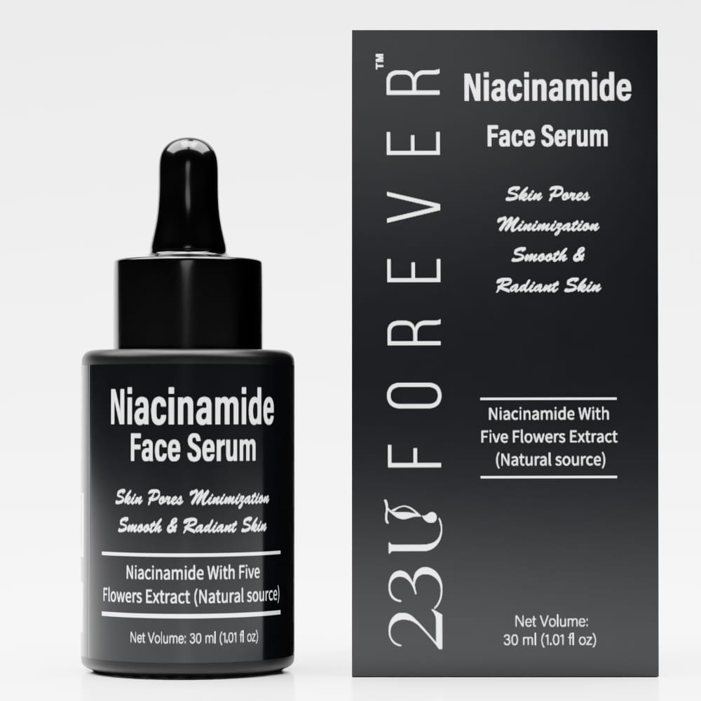 23U FOREVER Niacinamide Face Serum | Oil Control & Pore Minimizing | Smooth & Refined Skin Texture | With Turmeric, Ginseng & Five Flower Extract | Lightweight, Non-Greasy & Fast Absorbing | For Sensitive & All Skin Types | 30 ml