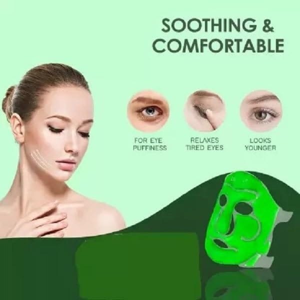Elecsera Aloe Vera Cool Gel Eye Cooling Gel Full Face Mask Reusable view 2