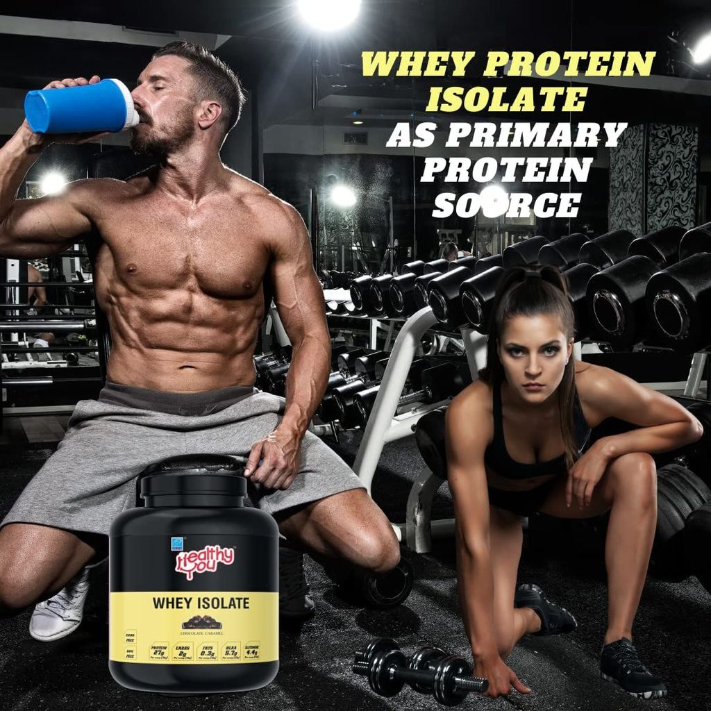 Healthy You Whey Isolate| 27g Protein, 5.7g Natural BCAA per 33g scoop| Lactose & Sugar-Free| Added Digestive Enzymes for Faster Absorption| Aids in Recovery & Builds Lean Muscles view 2
