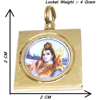 Ashtadhatu Maha Mrityunjay Yantra Locket In Square Gold Plated For Remove Fear Of Akaal Mrityu view 2