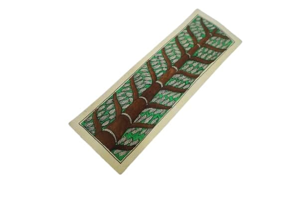 Handcrafted Madhubani Wall Hanging � Traditional Indian Folk Art on Fabric with Sun and Bird Design view 2