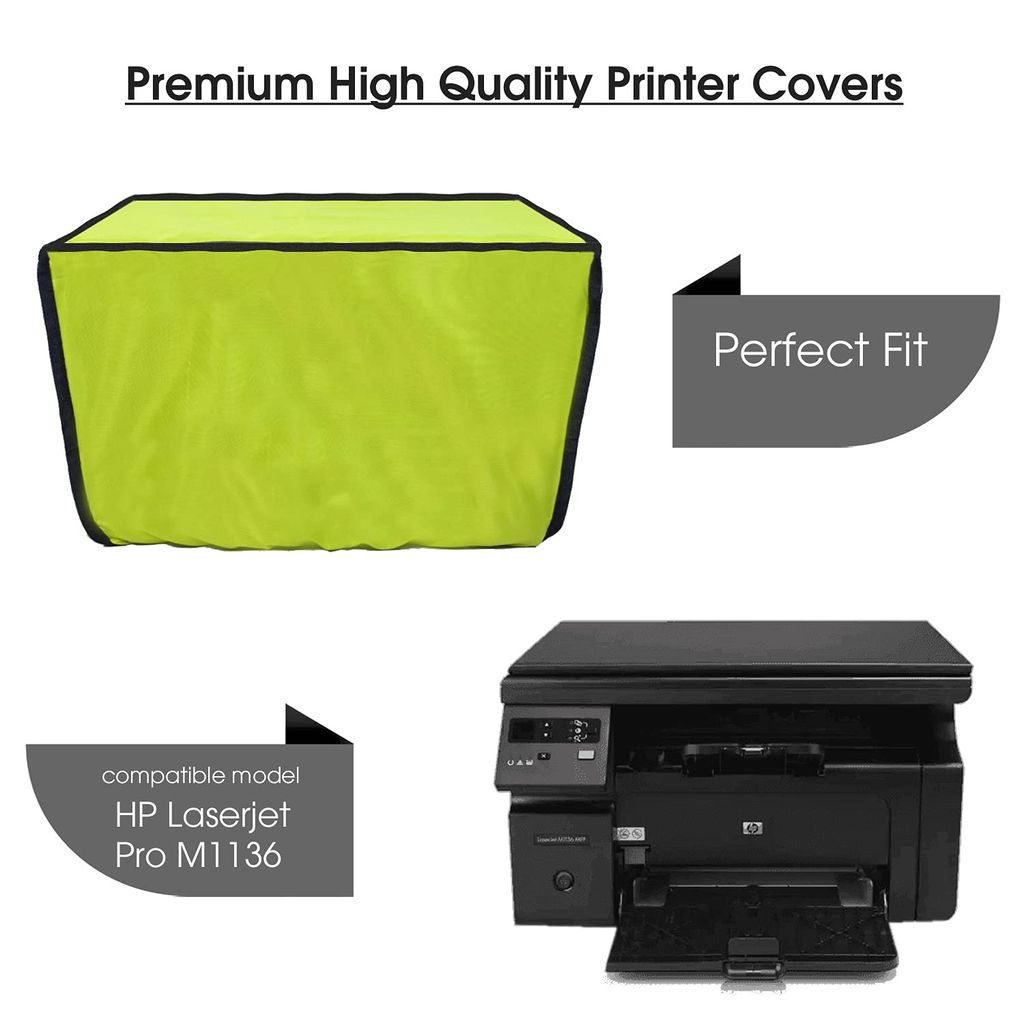 Palap Super Premium Dust Proof Printer Cover for HP Laserjet Pro M1136 (Green ;46.5 x 31.5 x 30 CMs) view 2