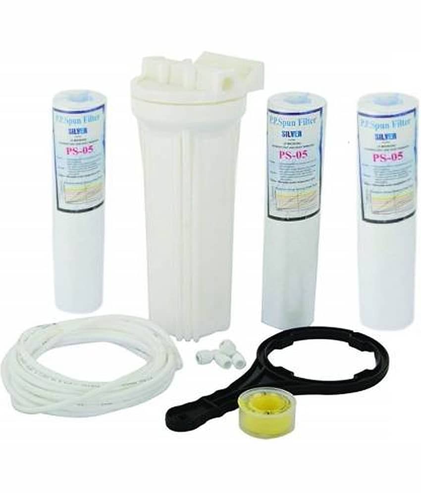 1*PREFILTER BOWL, 3*SPUN FILTER, 1*TEFLON, 1*SPANNER KEY, 2*ELBOW, 3MTR*PIPE