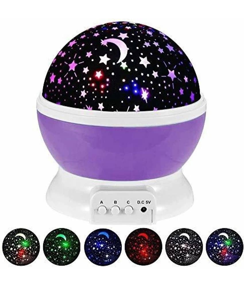 FLOZACK Star Master Colorful LED 360 Degree Rotating Moon Light Projector Night - Multicolor Night Lamp ( Pack of 1 ) view 2