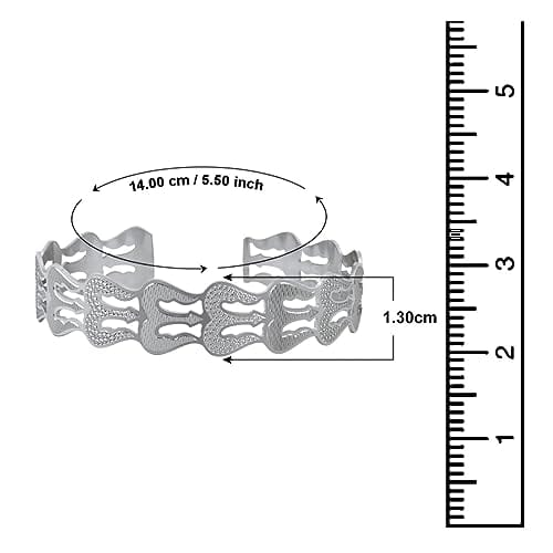 Antique Vintage Ethnic Kada Bracelet for men women boys(Silver ) view 2
