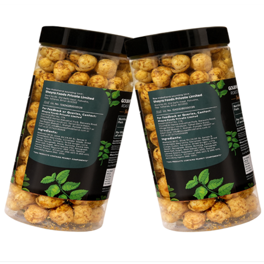 GOURMET MAKHANA Roasted in Olive Oil | Flavors Pudina Masala | Combo Of 2, 65g Each. - 130 gm view 2