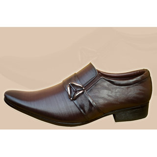 LT Brown Men's Formal Slip-On Shoes with TPR Sole | Comfortable Office & Casual Wear view 2