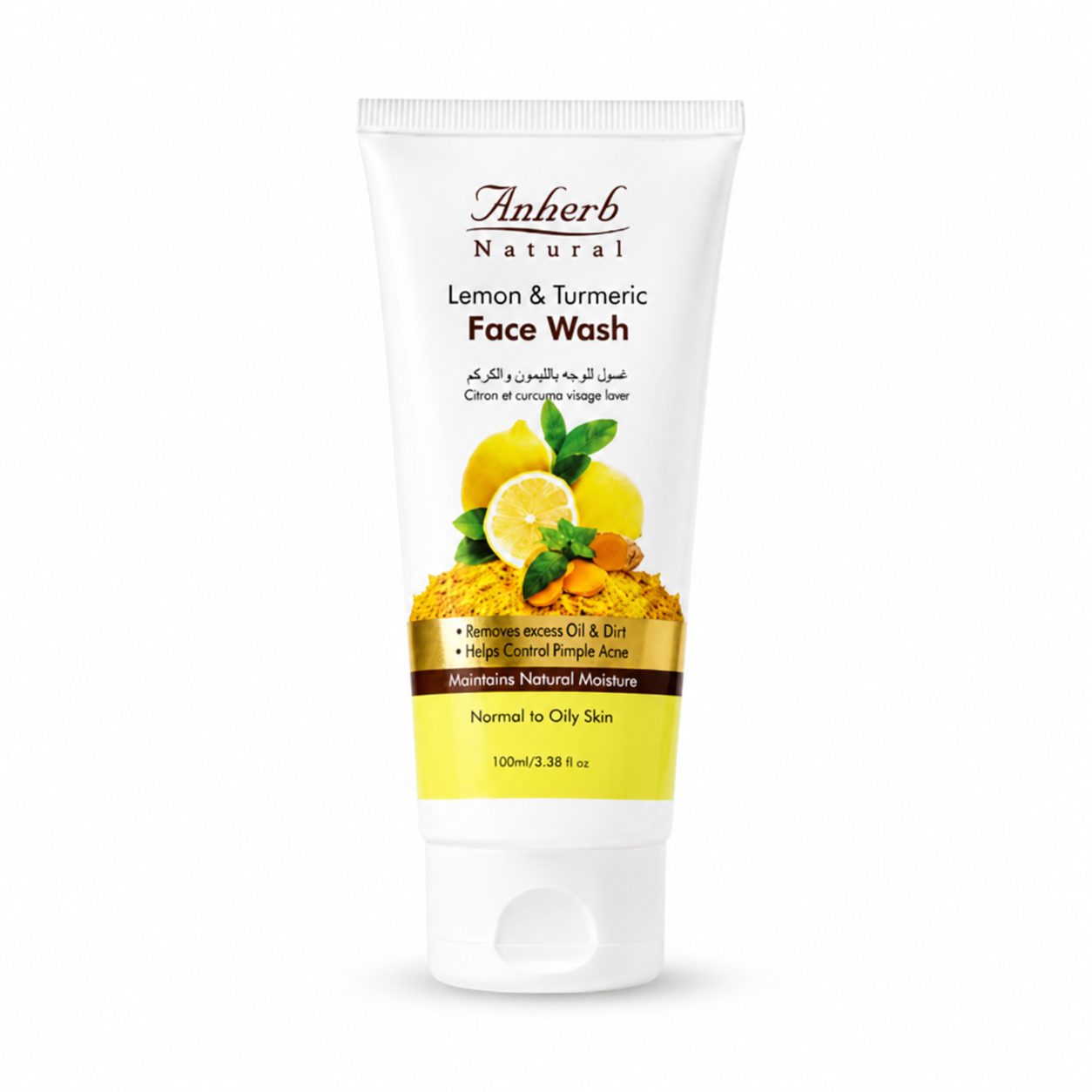 Anherb Natural Face Wash - Lemon & Turmeric - 100ml