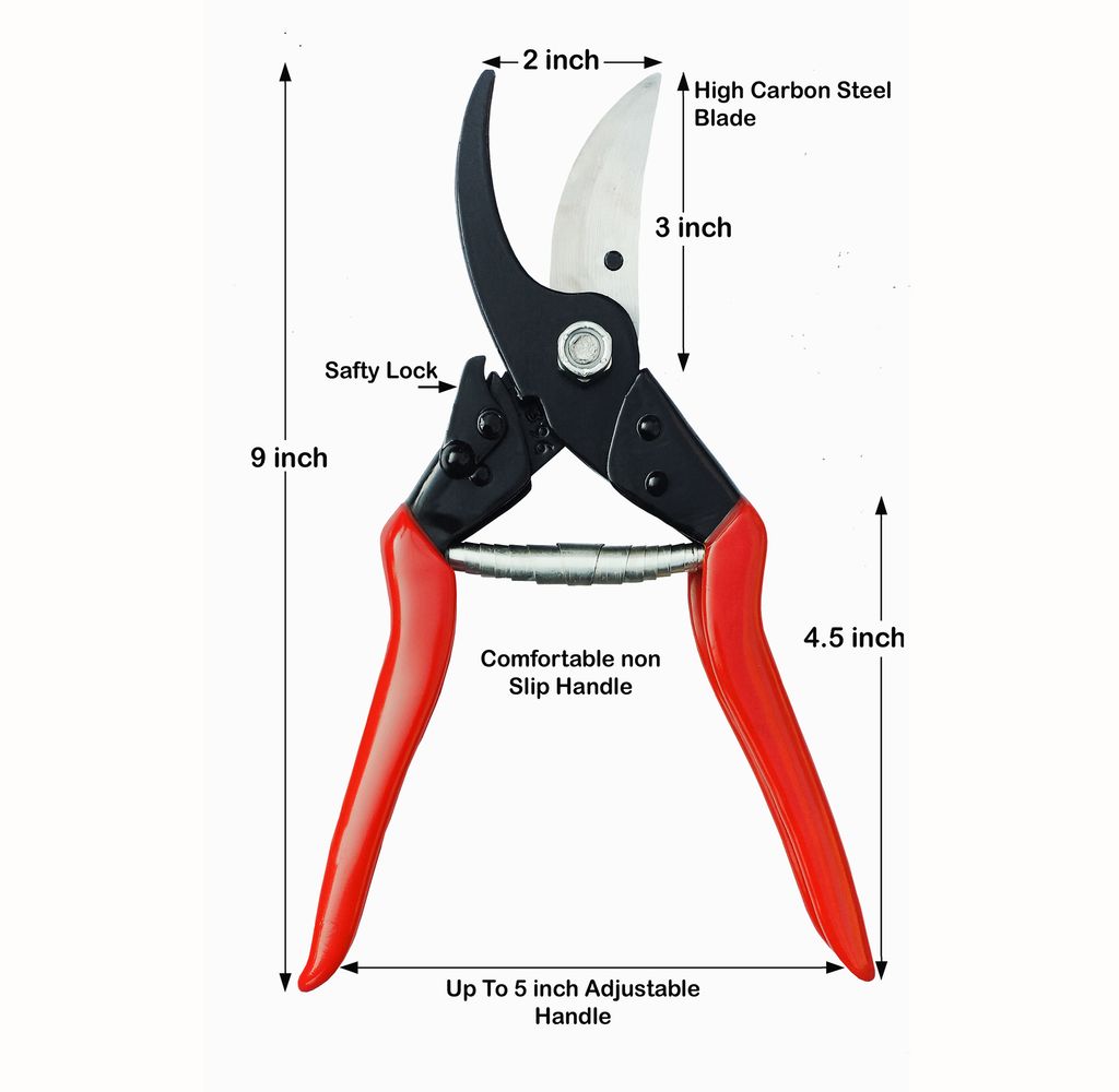 Professional Bypass Pruning Shears with Steel Blades view 2