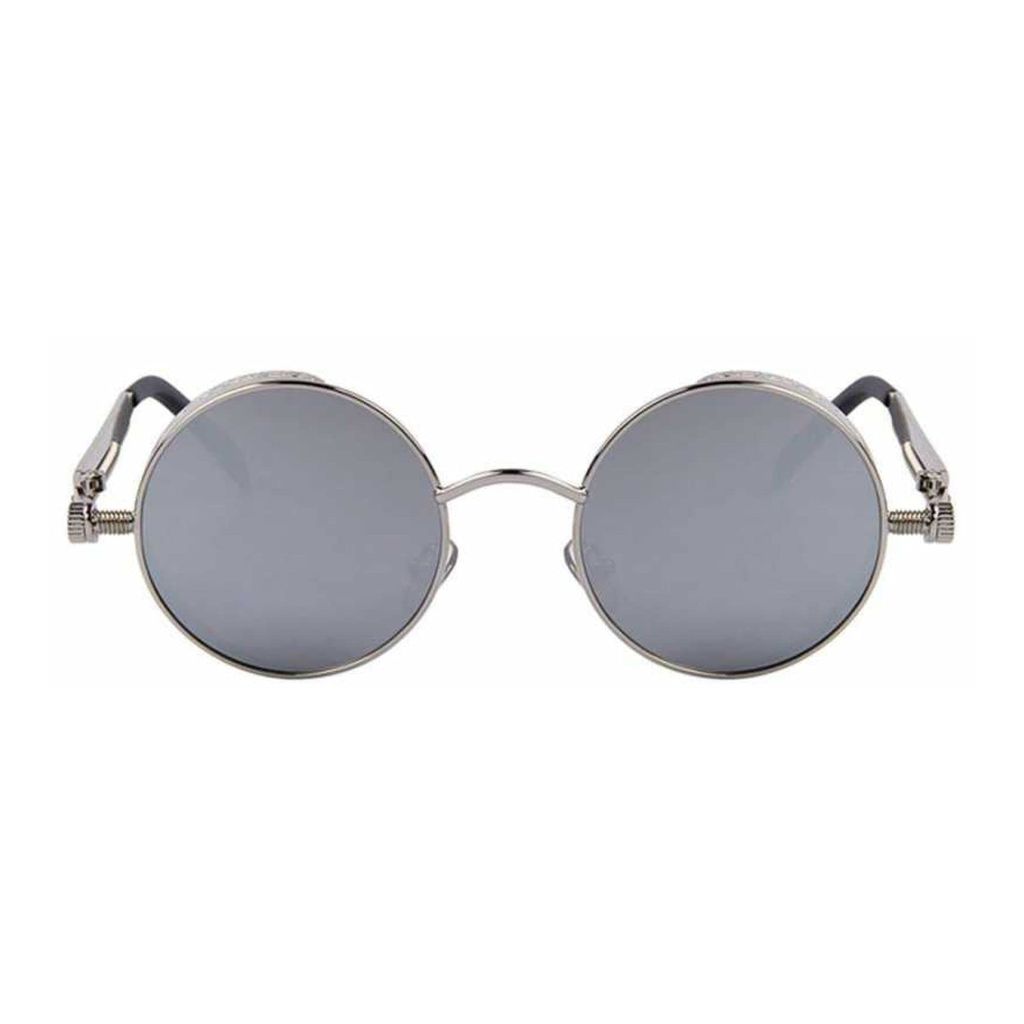 4Flaunt Disc Series UV Protected Steampunk Round Sunglasses For Men & Women (Silver-Grey) - Pack of 1 view 2