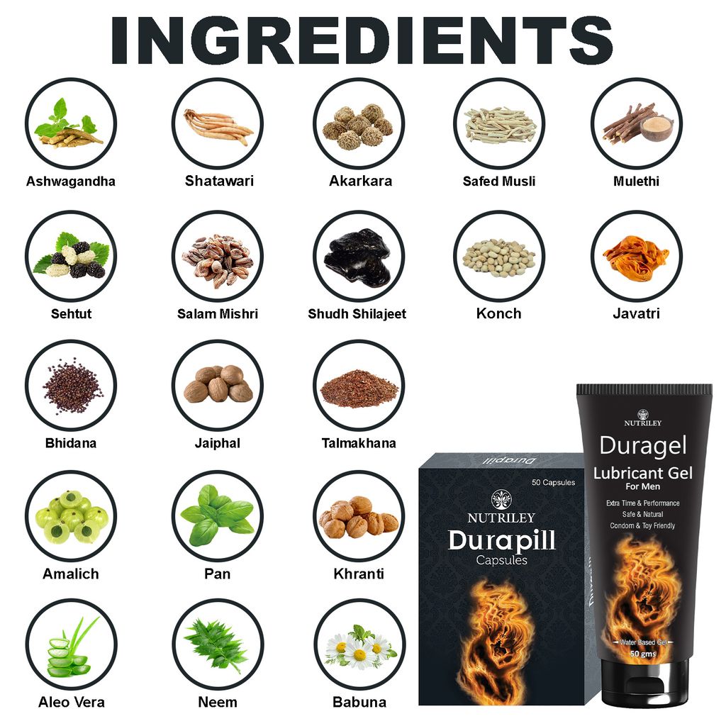 Nutriley Duragel - Sexual Wellness Gel & Capsules (50 Capsules + 50 Gms Gel) view 2