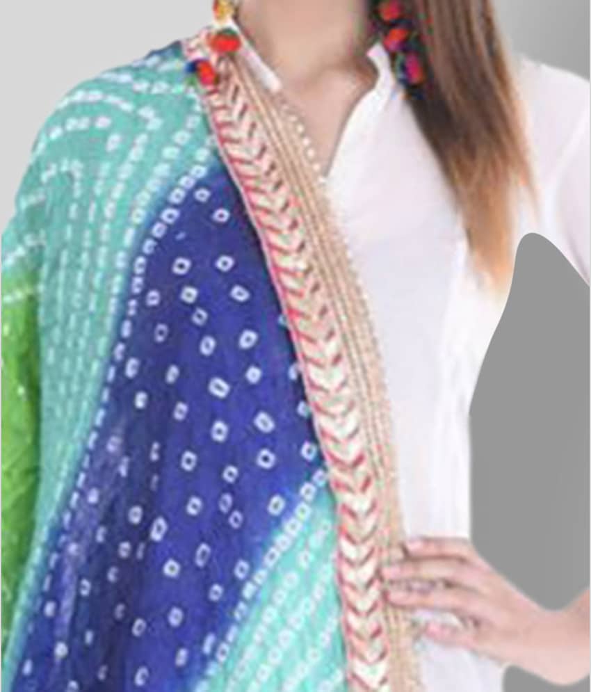Apratim Multicoloured Art Silk Bandhej Dupatta view 2