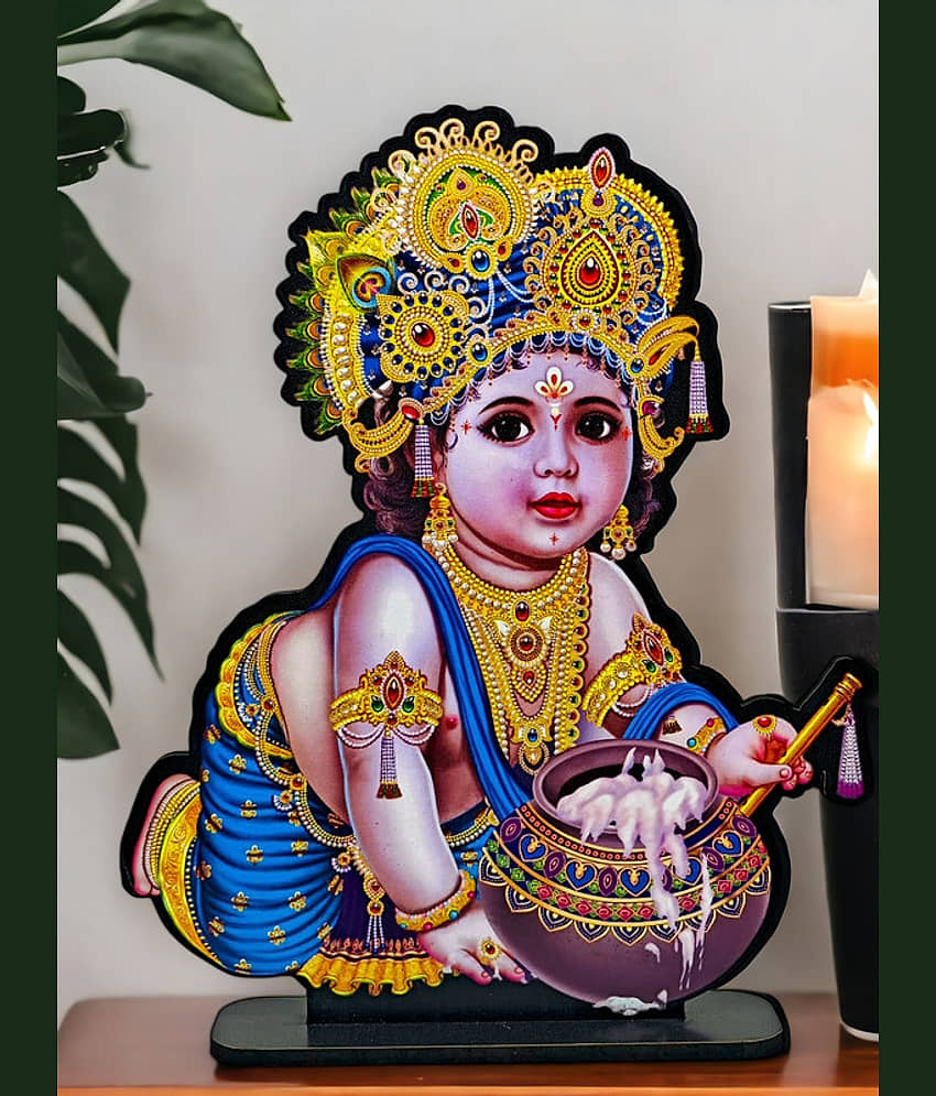 Saf Wood Lord Krishna Idol ( 25 cm ) view 2