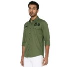 Mufti Olive Badged Shirt view 2