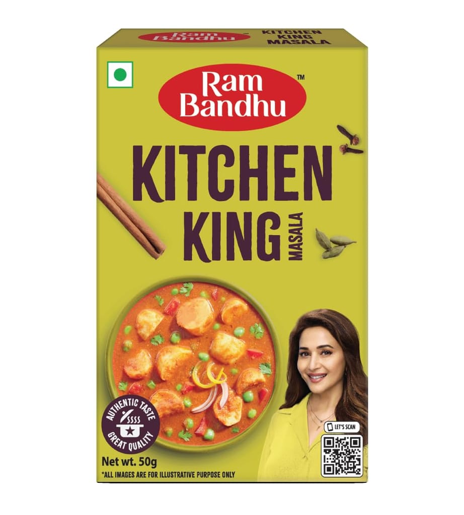 Ram Bandhu Kitchen King Masala 100gm | Pack of 2 (100gm, Punjabi Chole) | Premium Punjabi Chole Masala Blend for Rich | Aromatic Flavor | Perfect for Chickpea Curries & Traditional Dishes | Pack of 2 for Consistent Taste Every Time view 2