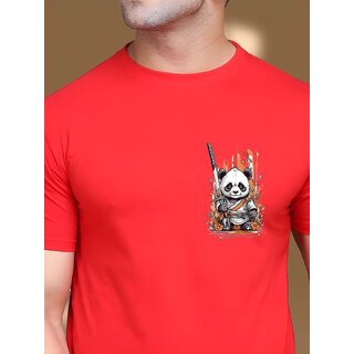 Casualbud Moda Rapido Red Polyester Printed Regular Fit Tshirt For Men view 2
