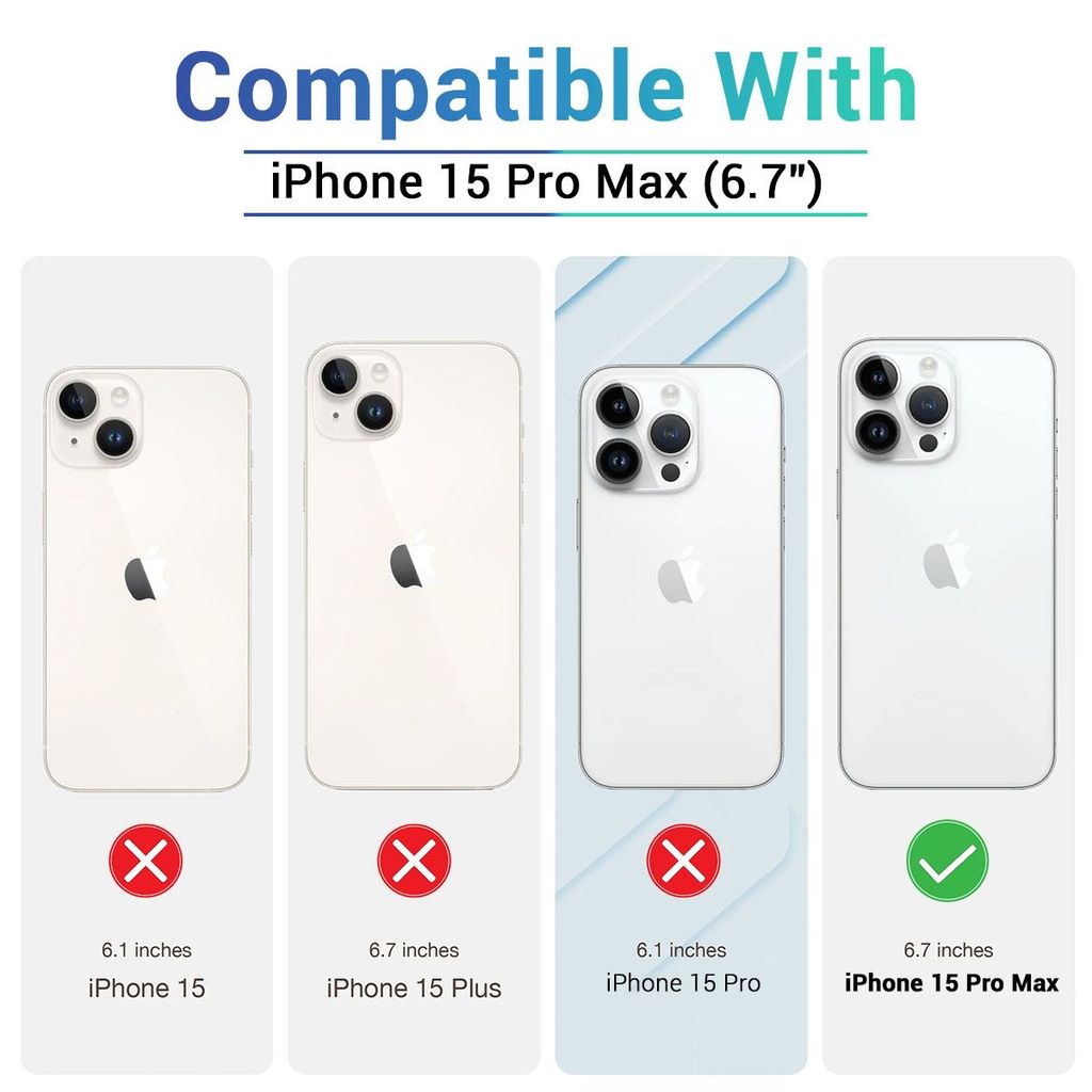 LIRAMARK Liquid Silicone Soft Back Cover Case for iPhone 15 Pro Max (6.7 inch) view 2
