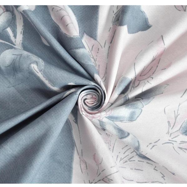 Homdazal Microfibre Abstract Queen Size (Light Blue & Light Pink) view 2