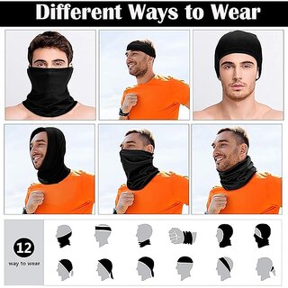 (Set of 2) Men and Women Dust & Sun Protection Face Mask with Arm Sleeves Scarf Neck Cover Balaclava for Cycling Driving Running Gardening view 2