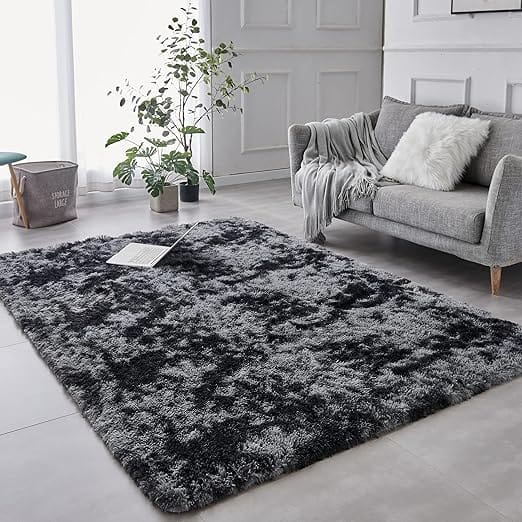 Global Home Shaggy Floor Carpets for Living Room, Elegant Bed Side Runner, Modern Carpets for Bedroom, Drawing Room,Carpets for Living Room Etc.Size 4 x 6 feet view 2