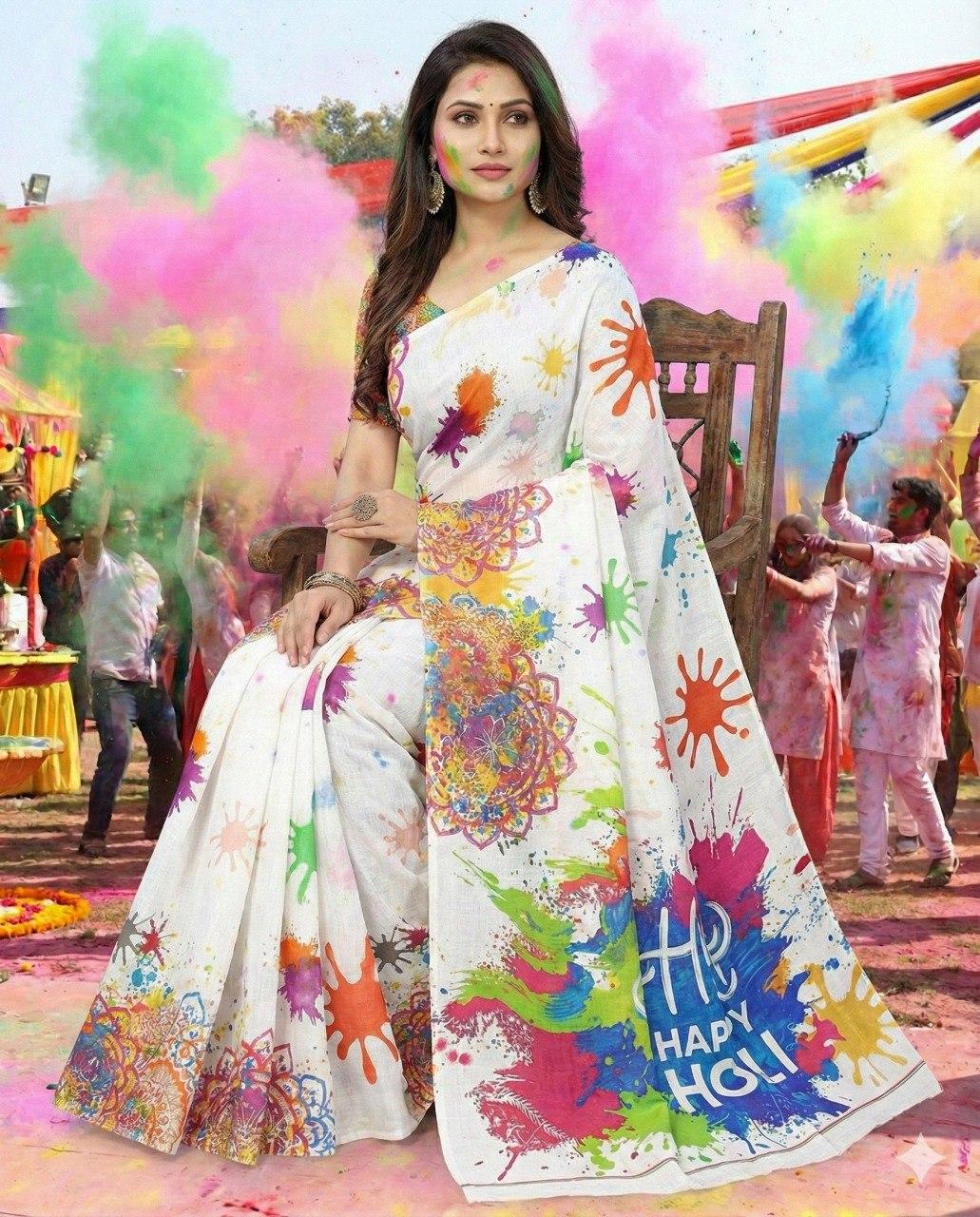 Holi Special Saree view 2