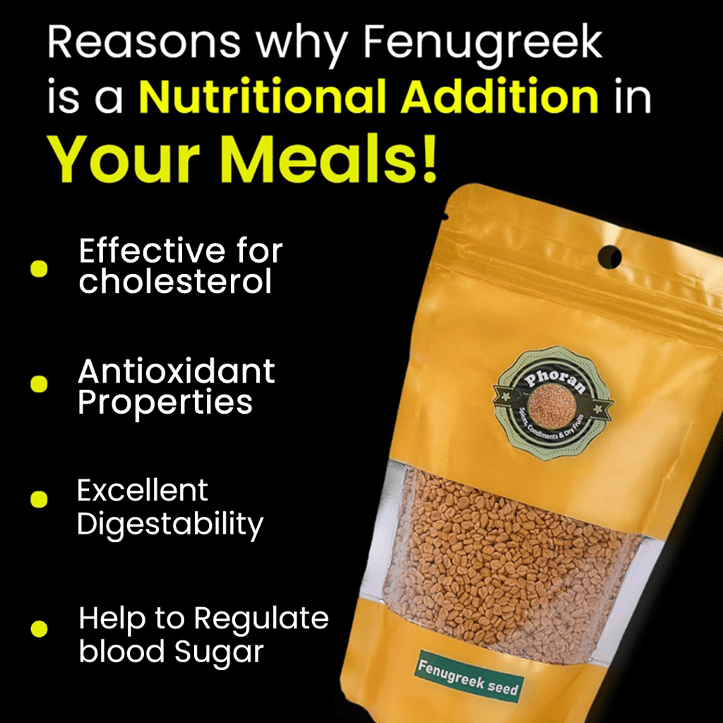 Buy Methi Fenugreek Seeds Online India - Health Spice | Phoran view 2