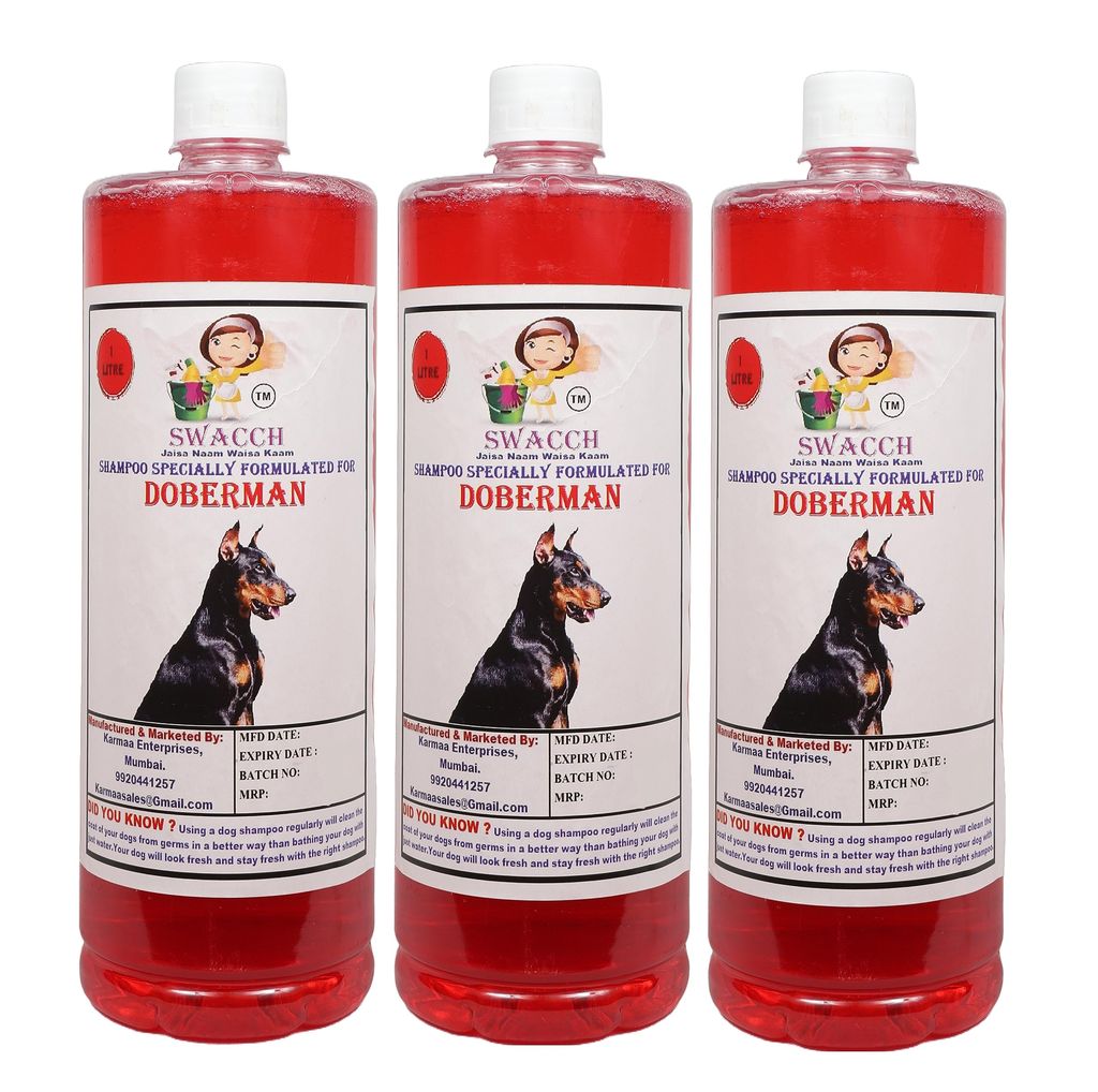 Swacch Shampoo Specially Formulated for Doberman (1 Litre) (Pack of 3) Strawberry view 2