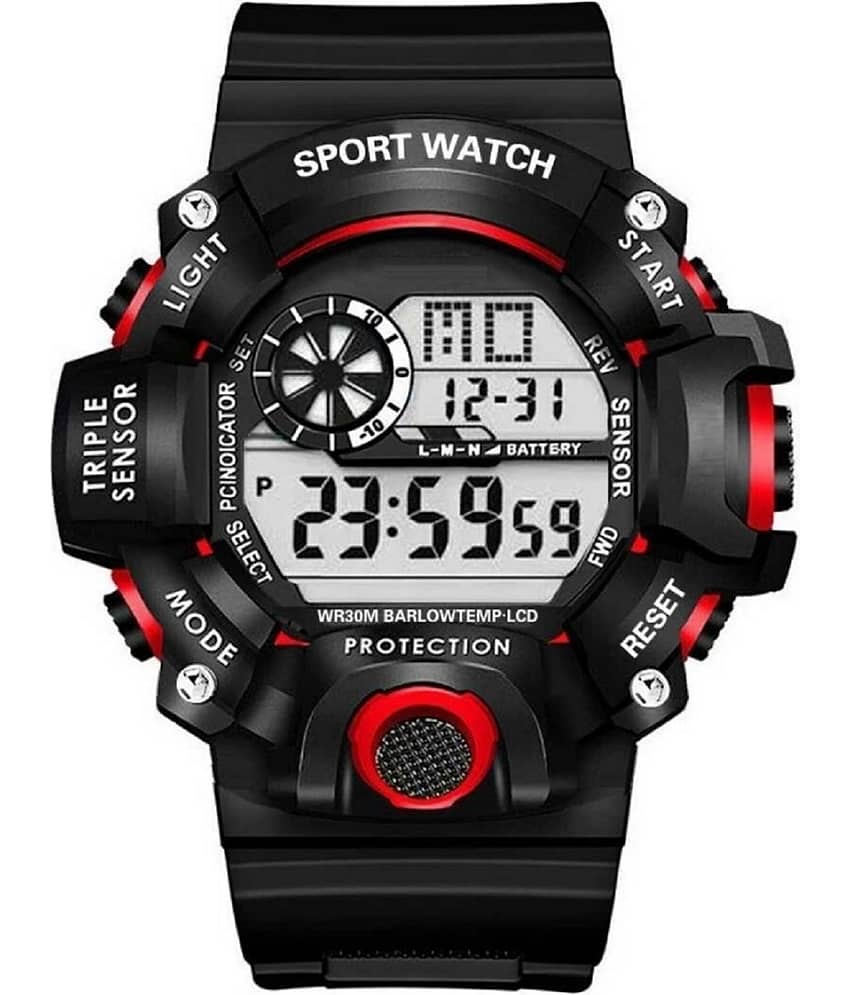 Trex Black Silicon Digital Men's Watch view 2