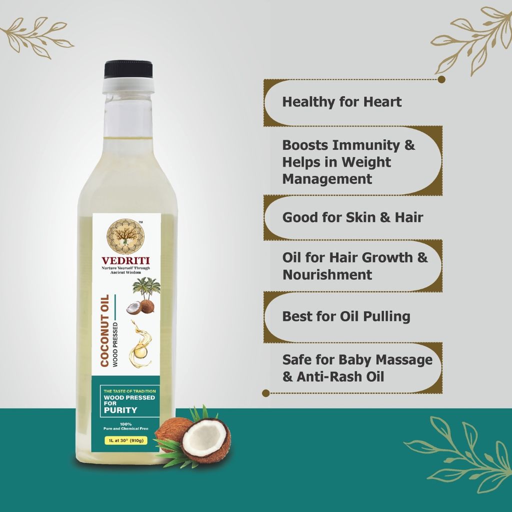 Wood Pressed Coconut Oil view 2