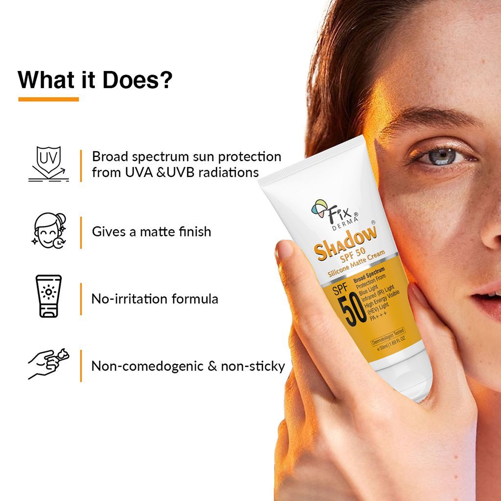 Fixderma Shadow Sunscreen SPF 50 Silicone Matte Cream view 2