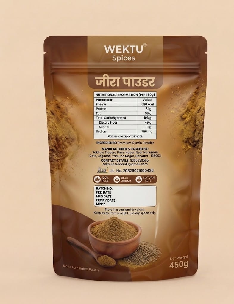Wektu Spices Pure & Natural Cumin Powder (Jeera Powder). view 2