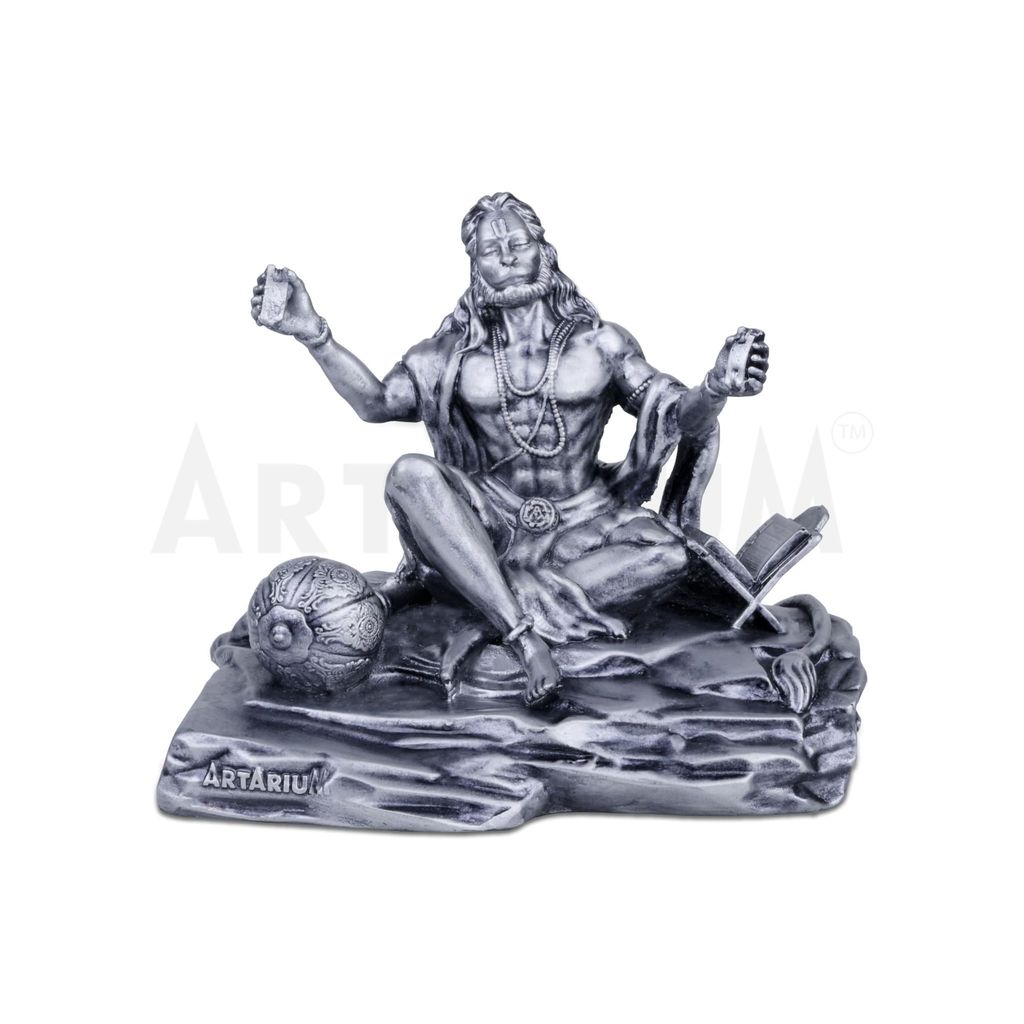 Artarium Bhaktimay Hanuman ji Murti | Hanuman Idol | Hanuman Murti Statue | Lord Hanuman Murti for ome/Office Temple (Silver Color) Pack of 1 view 2