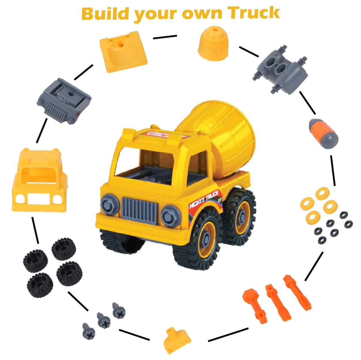 Mighty Machines Buildables - Concrete Mixe For Kids 3 Years and Above view 2