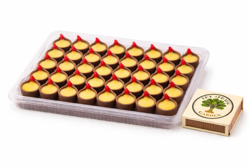 Narsimhar Ghee Diya (36 Pcs) | Red Wick Ghee Diya with Matchbox for Tuesday Narasimha Remedies & Pooja