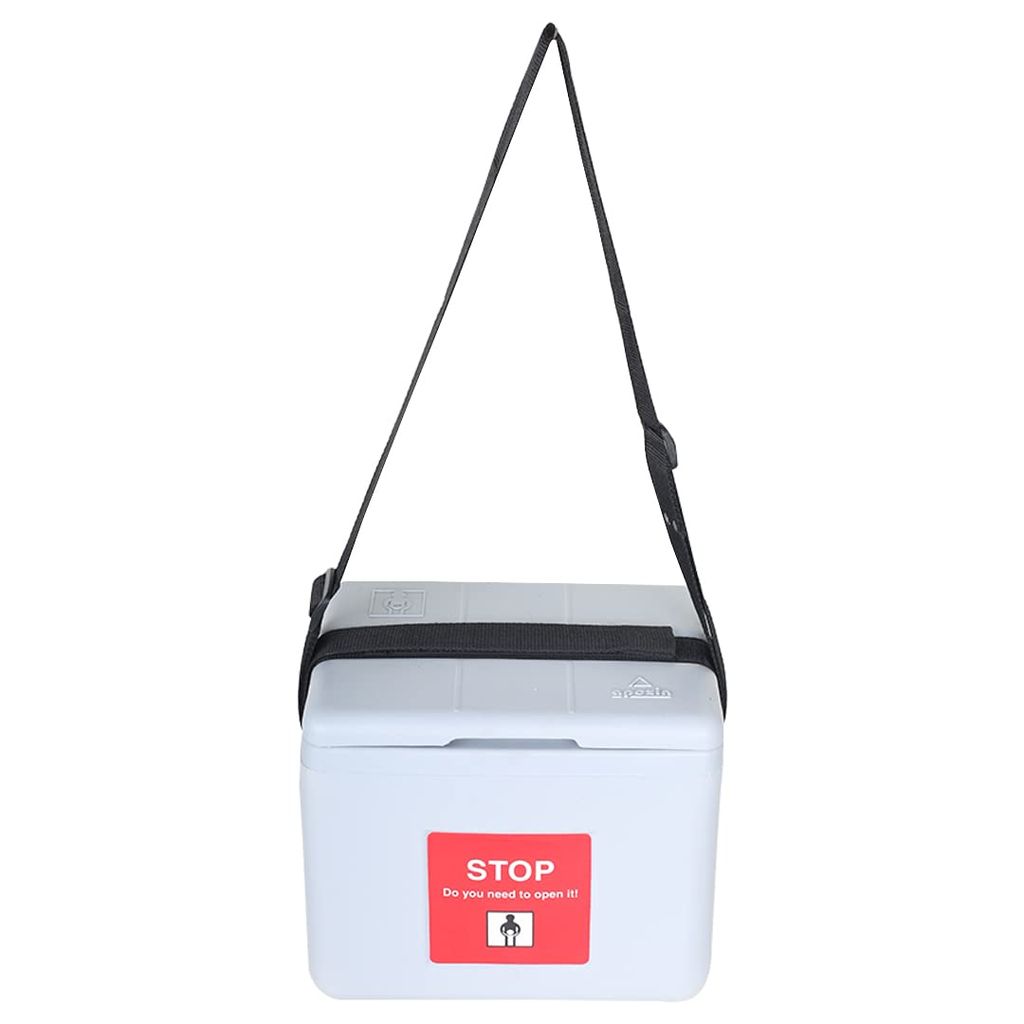 FAIRBIZPS Mini Vaccine Carrier Box with 2 Ice Pack Temperature Controller Vaccine Storage Box- 0.90 Ltr (Grey) view 2