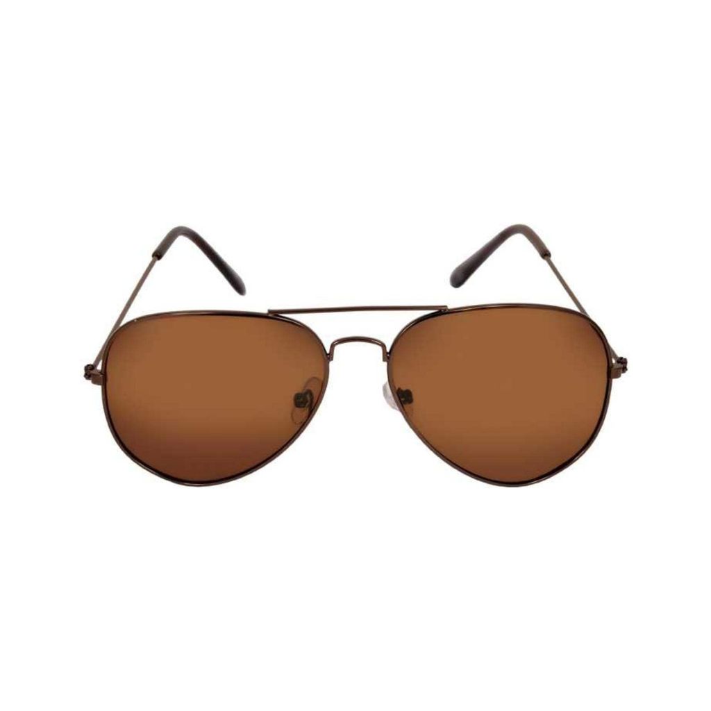 4Flaunt UV400 Protected Full Rim Pilot Aviator Latest and Stylish Metal Body Sunglasses | Polarized and 100% UV Protected For Men & Women (C2 - Brown) view 2