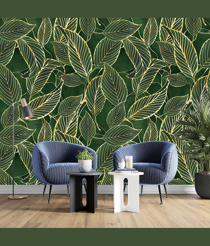 Sekhmet GREEN GOLD PAN Self-Adhesive Wallpaper Waterproof Old Furniture Vinyl Stickers Wooden Door Wardrobe Desktop PVC Wall Papers(60*200) view 2