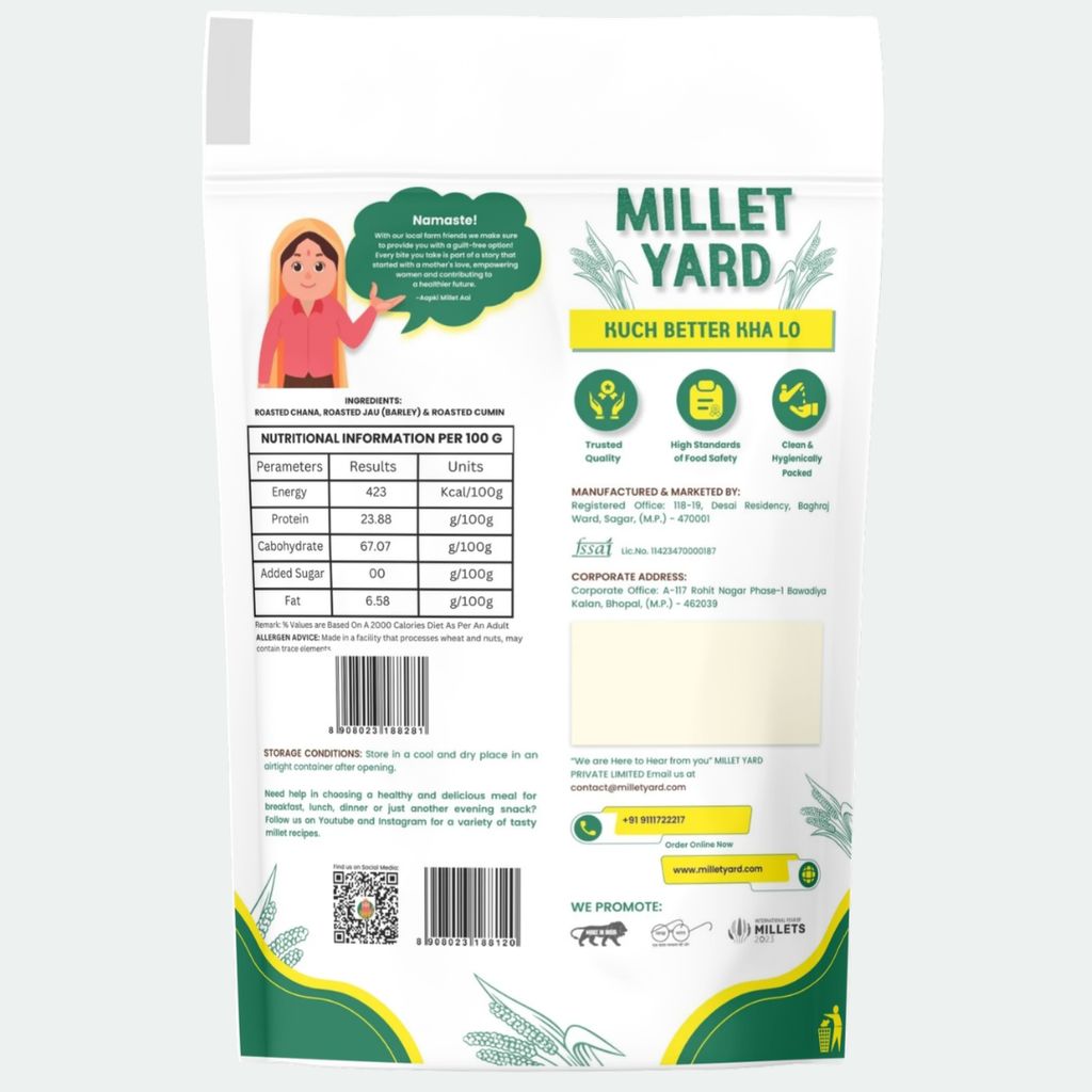Millet Yard Chana Jau Sattu 400 gram view 2