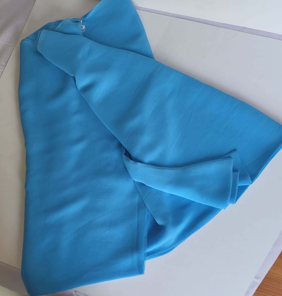 Buy Usha Lazer Chiffon Fabric, 6.30 Mts, Blue Color at Best Price in India | Usha Silk Mills view 2