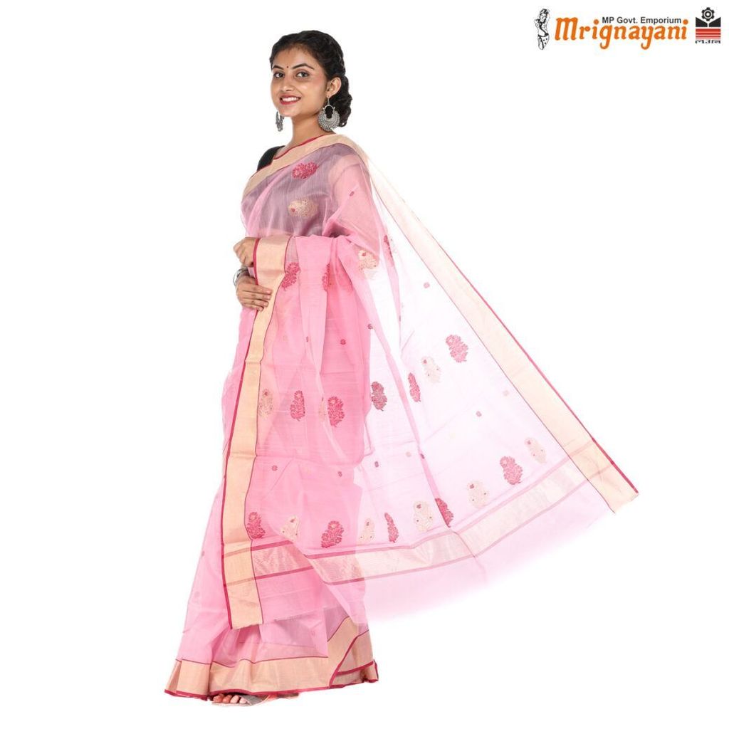 HANDLOOM CHANDERI SILK SAREE WITH BLOUSE (SKU - 1SC103150422 SAREE-1036) view 2