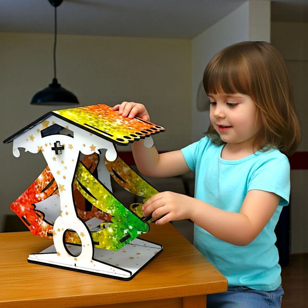 DIY Merry Go Round & Dragon Wheel Miniature Crafting Kit for Kids | Build Your Own Amusement Park Toy | Educational STEM & Creative Craft Activity view 2