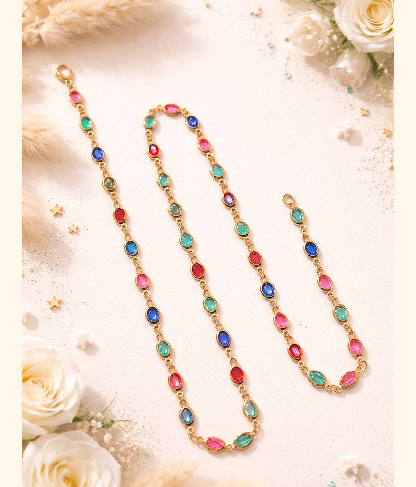 SHANKH-KRIVA Multi Color Metal Necklace ( Pack of 1 ) view 2